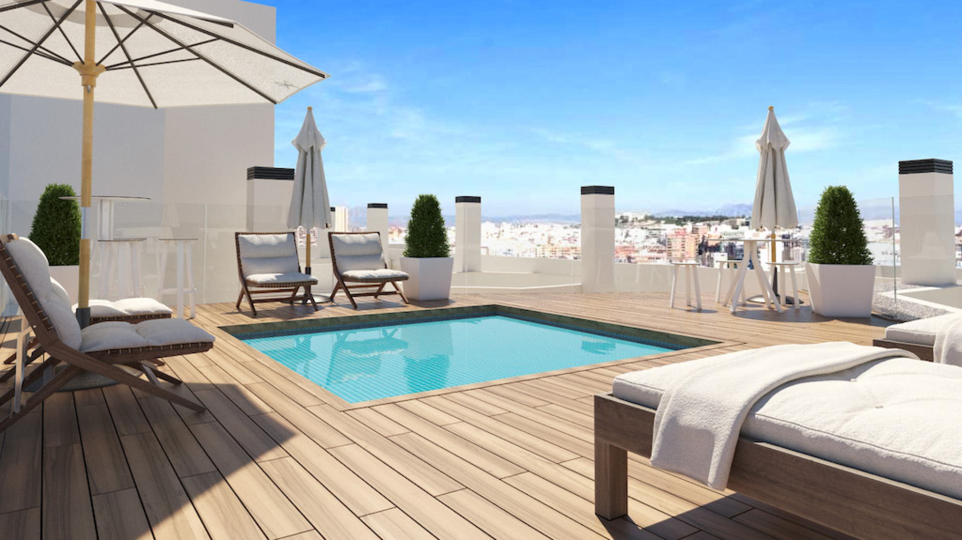 1 slaapkamer Appartement met dakterras in Alicante - Nieuwbouw in Medvilla Spanje