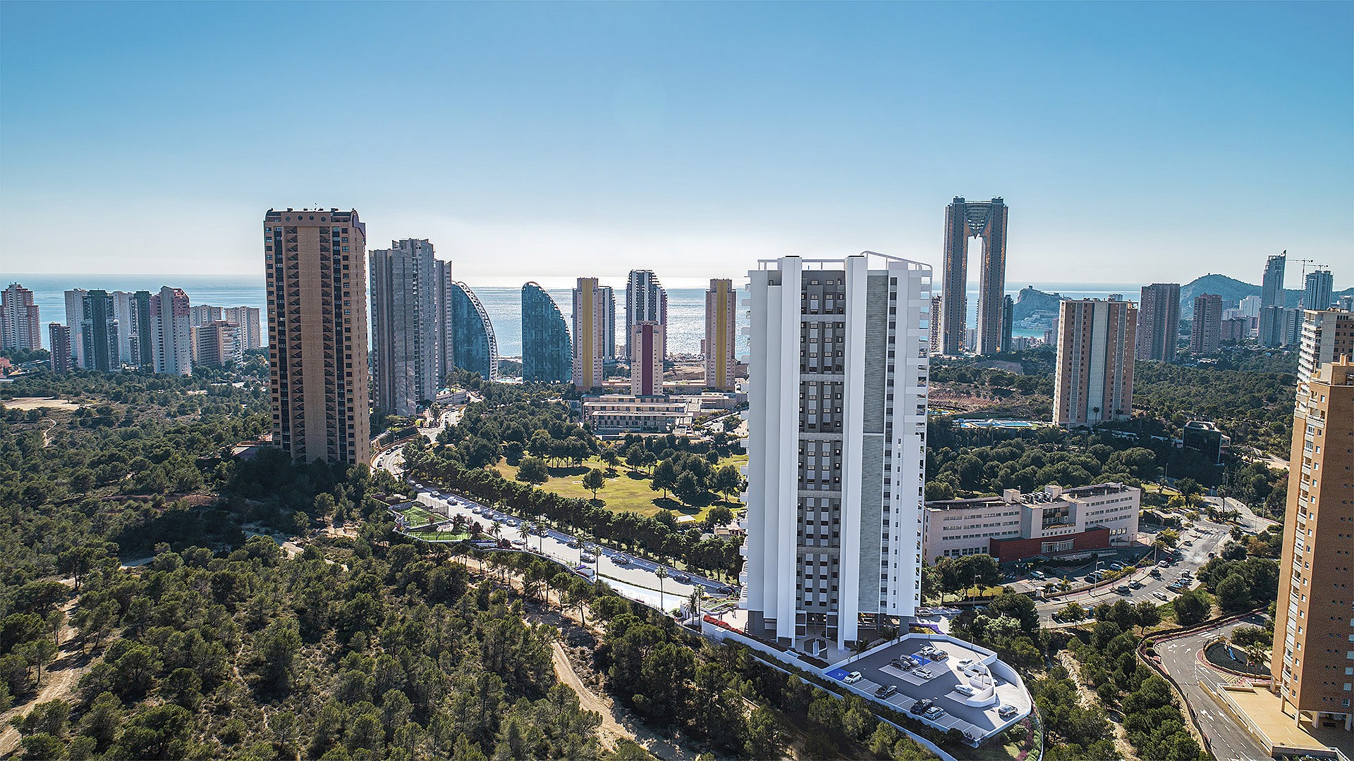 2 slaapkamer Appartement met terras in Benidorm - Nieuwbouw in Medvilla Spanje