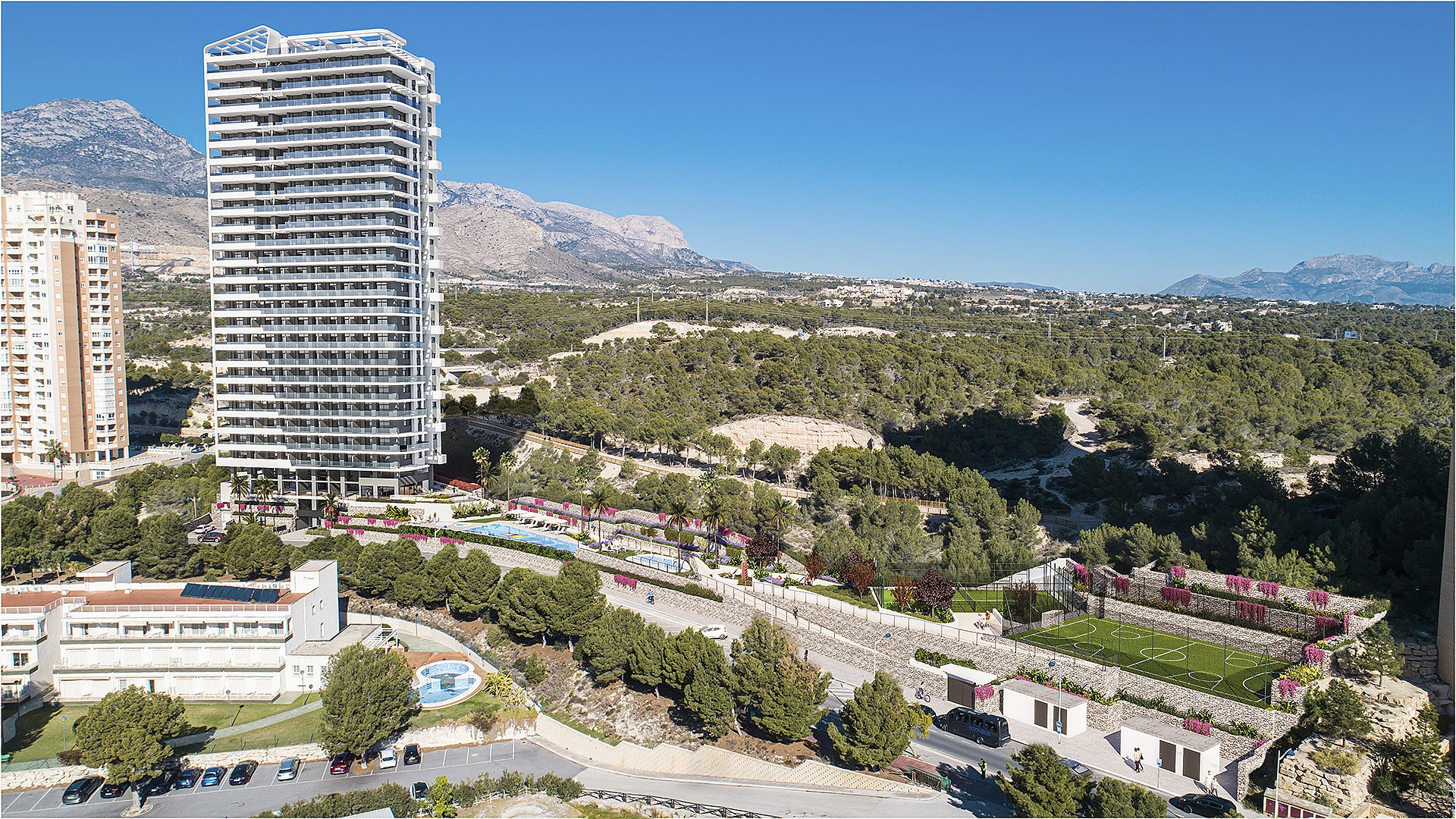 2 slaapkamer Appartement met terras in Benidorm - Nieuwbouw in Medvilla Spanje