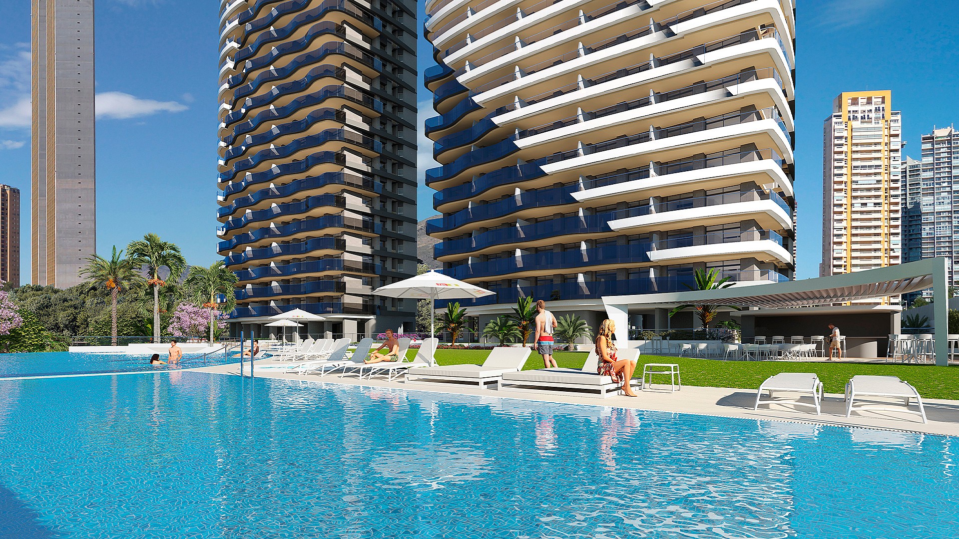 1 slaapkamer Appartement met terras in Benidorm - Nieuwbouw in Medvilla Spanje