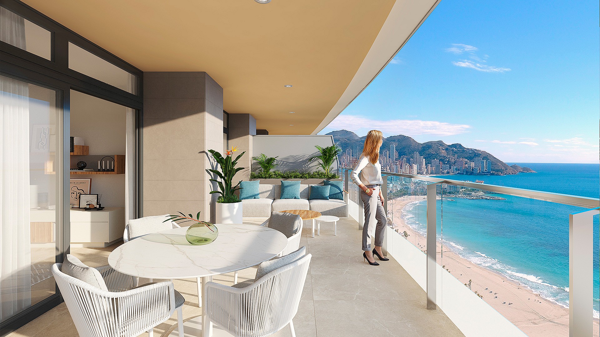 1 slaapkamer Appartement met terras in Benidorm - Nieuwbouw in Medvilla Spanje