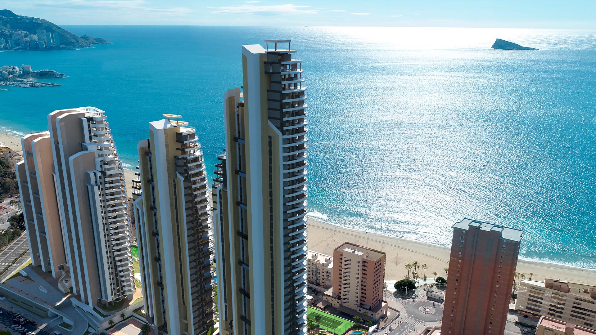 3 slaapkamer Appartement met terras in Benidorm - Nieuwbouw in Medvilla Spanje