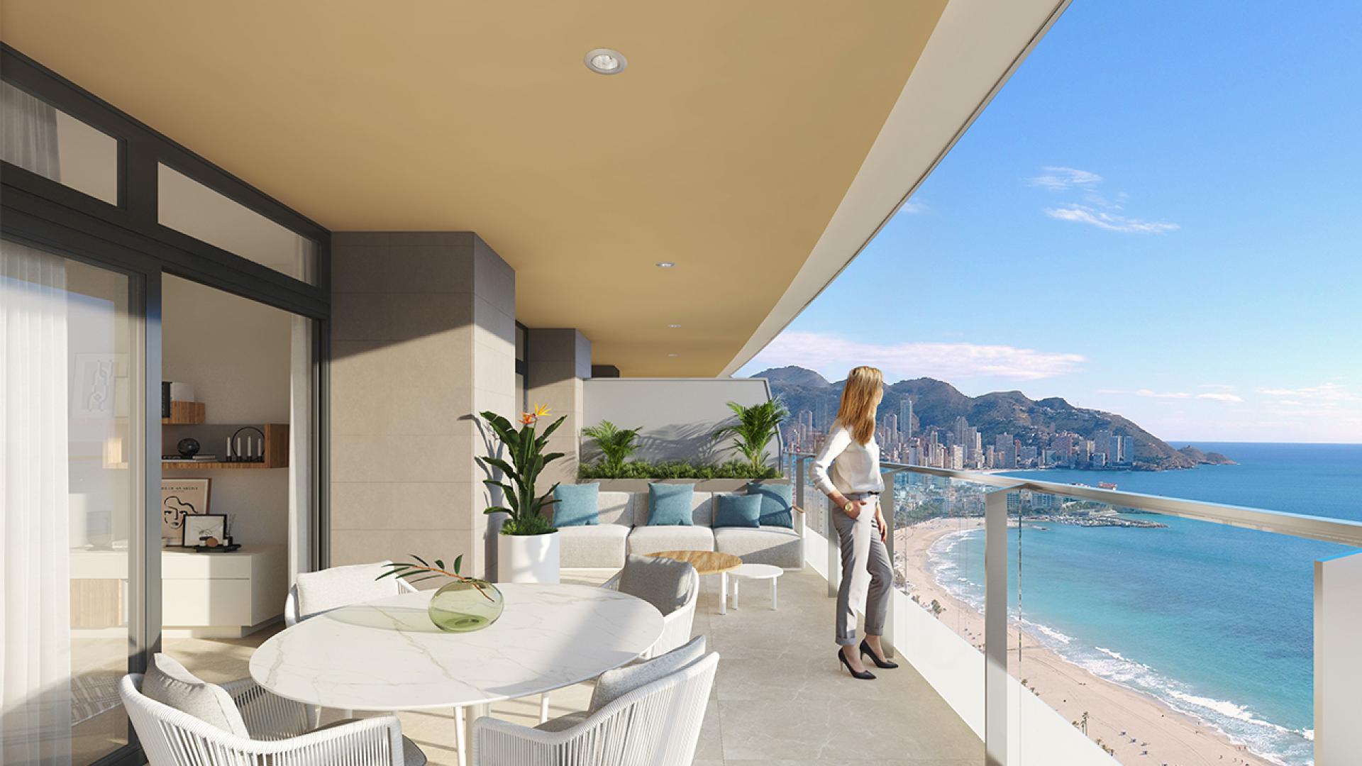 3 slaapkamer Appartement met terras in Benidorm - Nieuwbouw in Medvilla Spanje