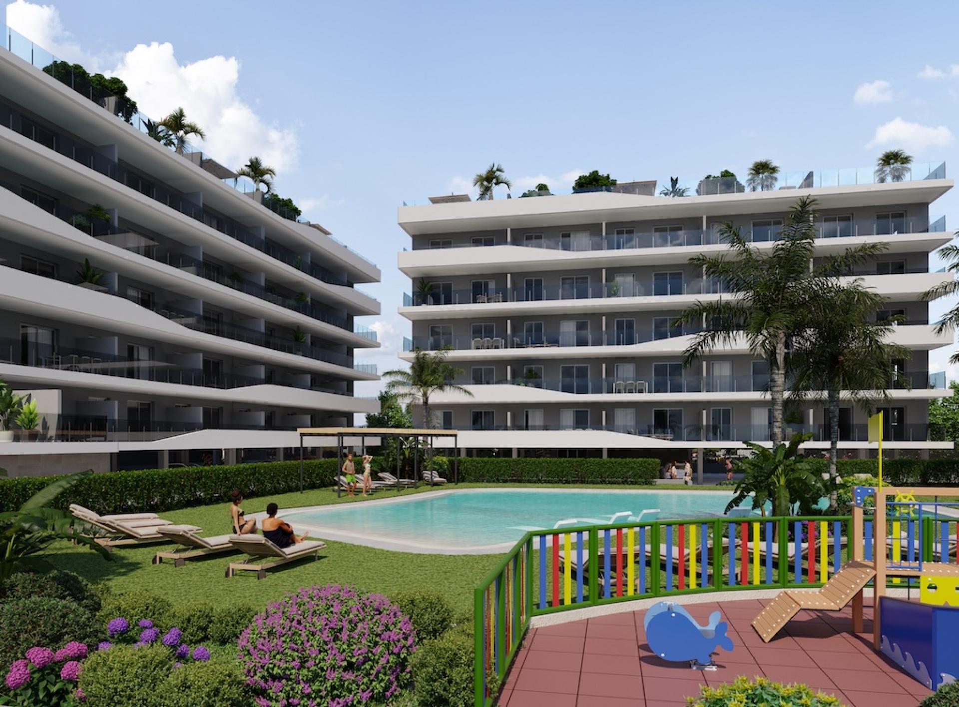 2 slaapkamer Appartement met terras in Santa Pola - Nieuwbouw in Medvilla Spanje