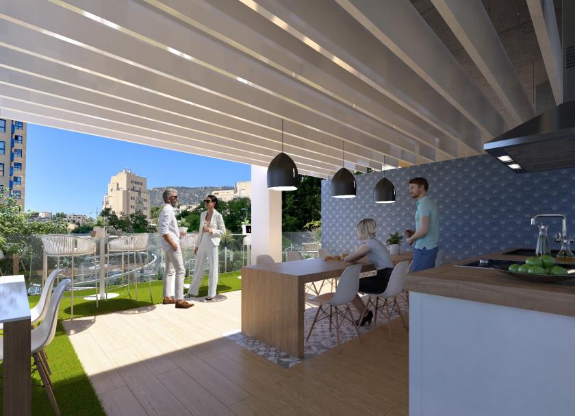 3 slaapkamer Appartement met terras in Calpe in Medvilla Spanje