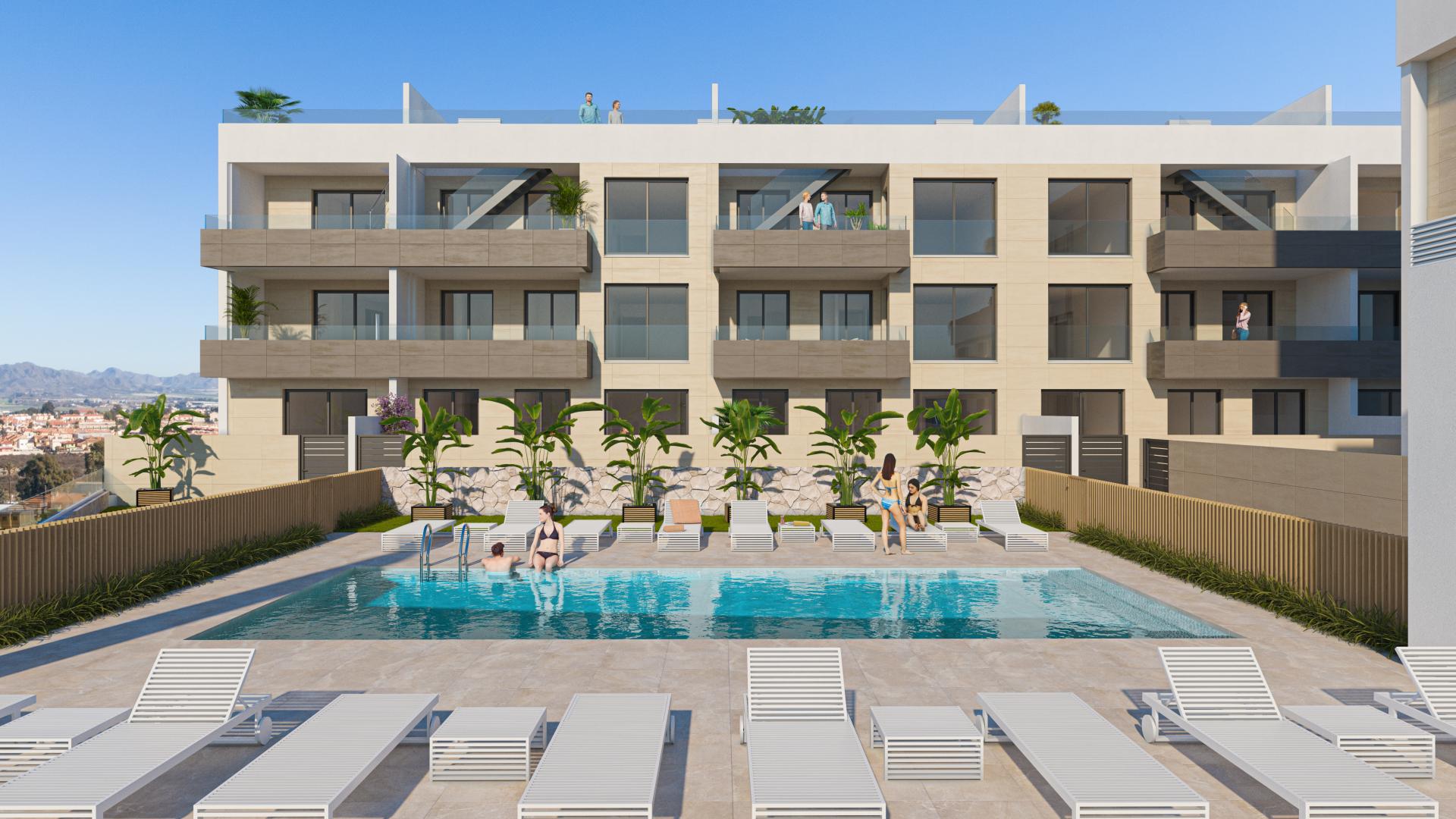 3 slaapkamer Appartement met terras in Aguilas - Nieuwbouw in Medvilla Spanje