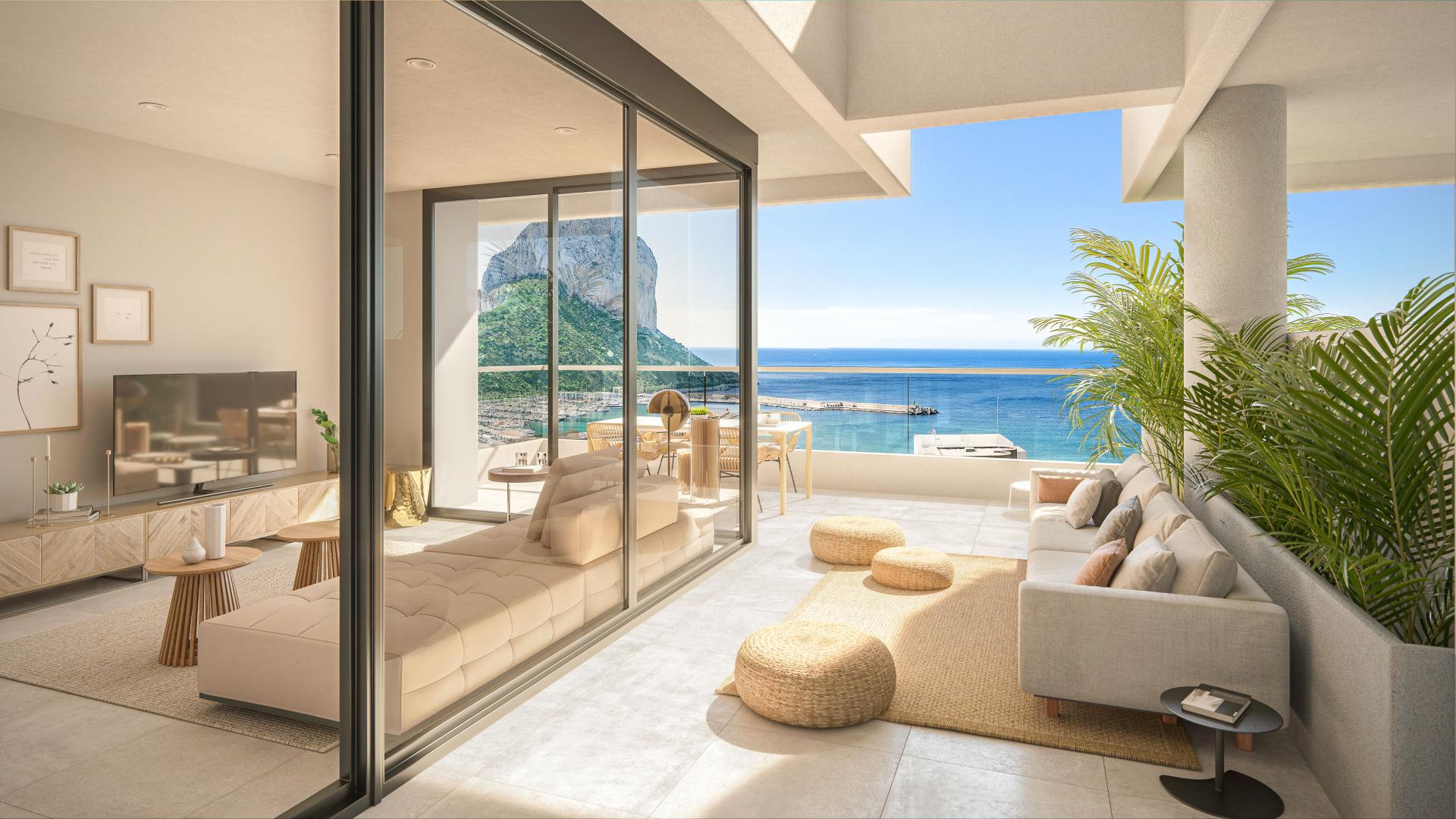 1 slaapkamer Appartement met terras in Calpe - Nieuwbouw in Medvilla Spanje