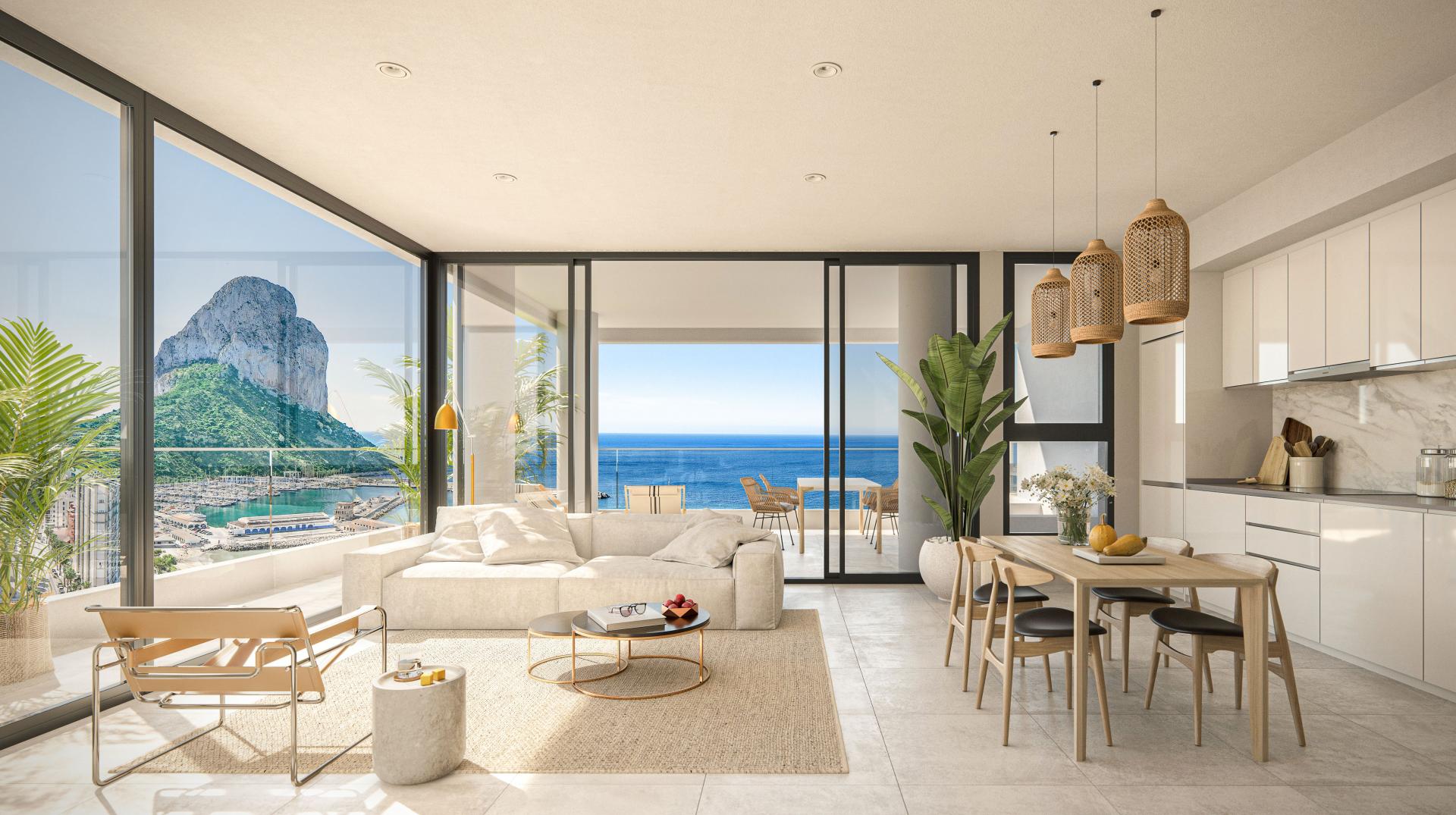 1 slaapkamer Appartement met terras in Calpe - Nieuwbouw in Medvilla Spanje