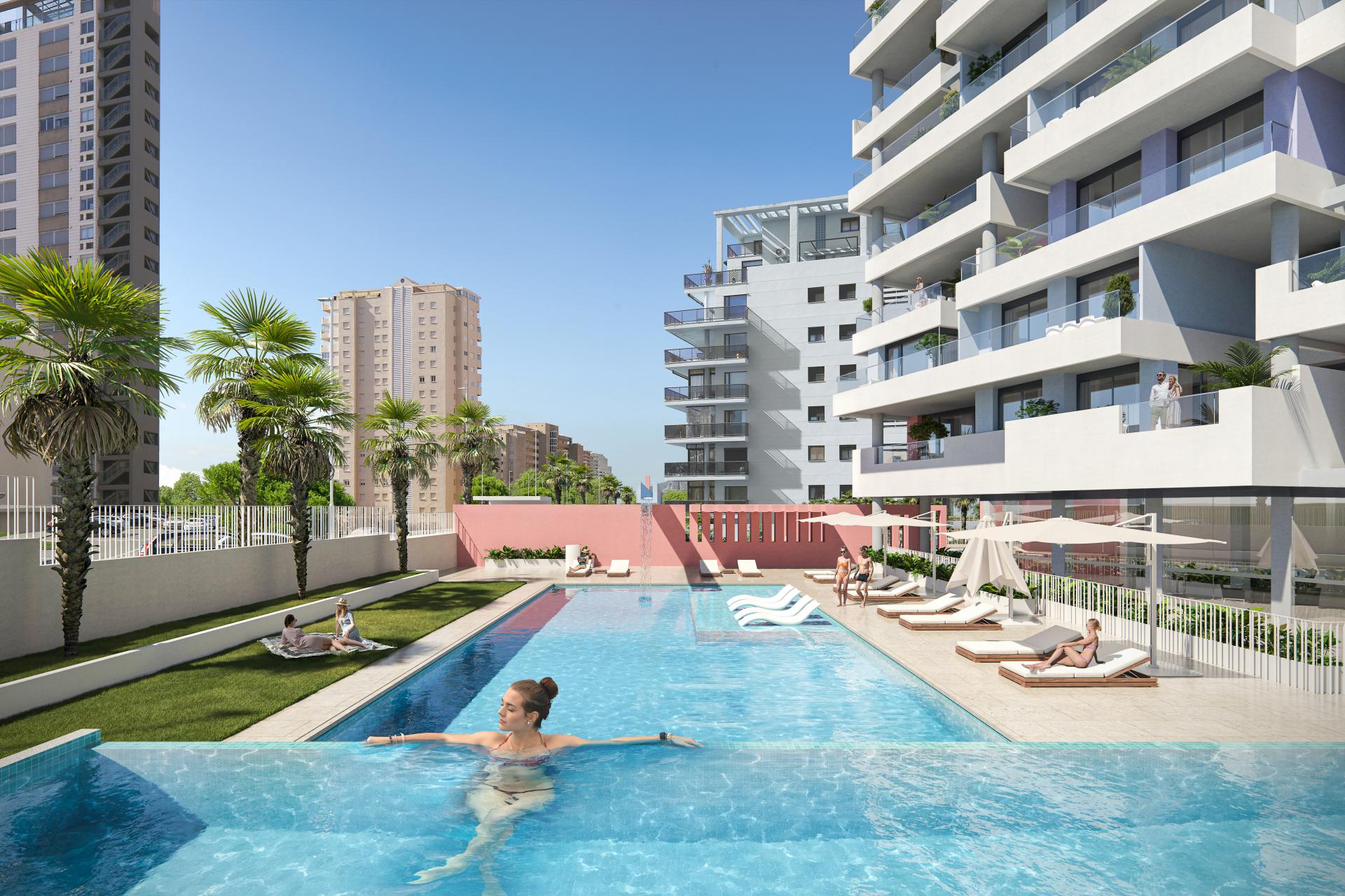 1 slaapkamer Appartement met terras in Calpe - Nieuwbouw in Medvilla Spanje