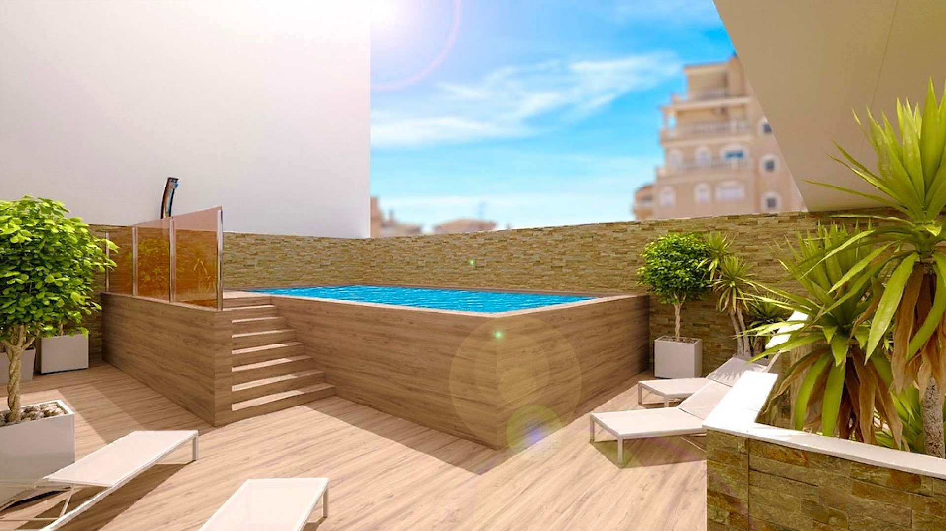 3 slaapkamer Appartement met terras in Torrevieja - Nieuwbouw in Medvilla Spanje