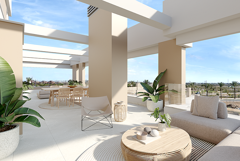 3 chambre Appartements - terrasse sur le toit à Santa Rosalía Resort in Medvilla Spanje