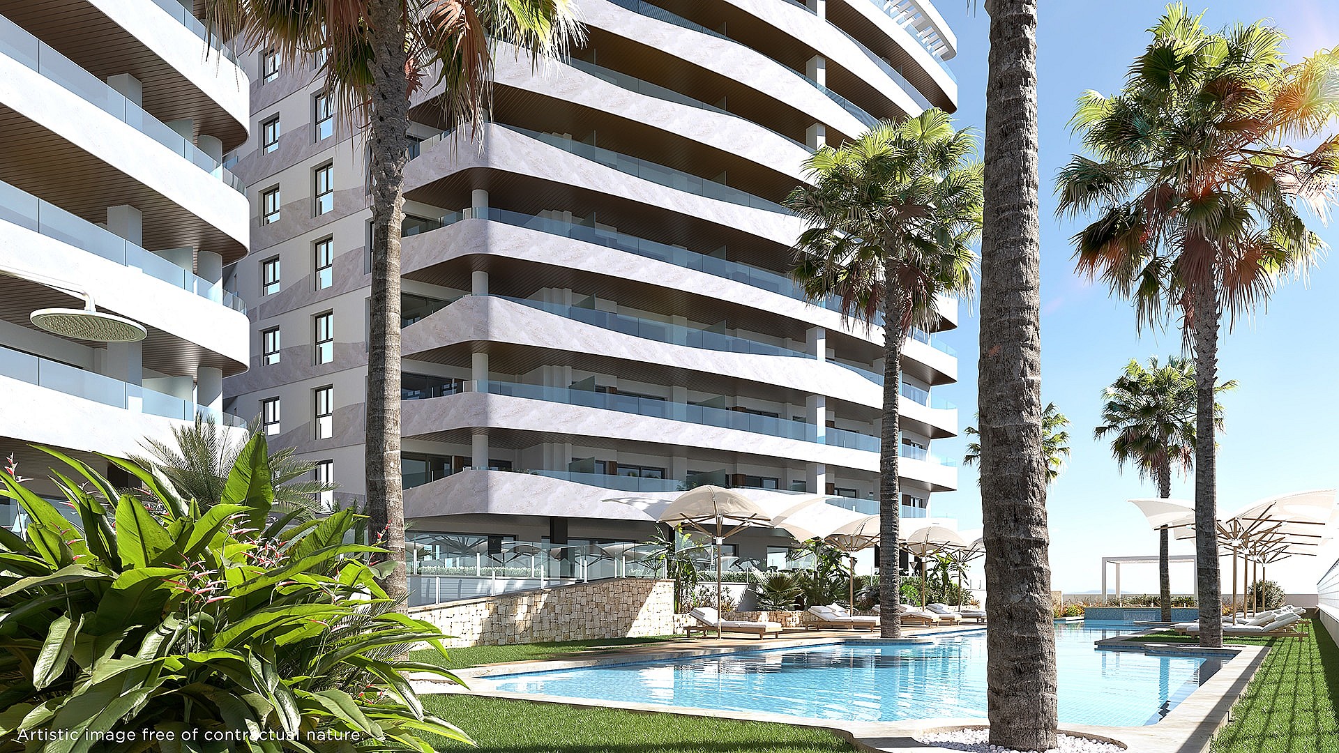 1 slaapkamer Appartement met terras in La Manga Del Mar Menor - Nieuwbouw in Medvilla Spanje