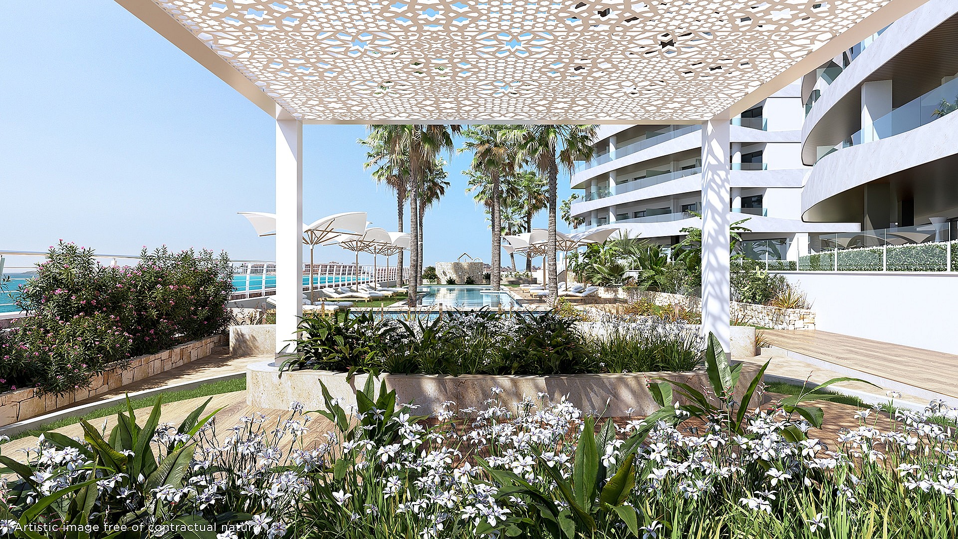 1 slaapkamer Appartement met terras in La Manga Del Mar Menor - Nieuwbouw in Medvilla Spanje